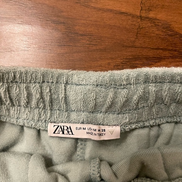 Zara Terry Cloth Teal Set Size M - Picture 2 of 5